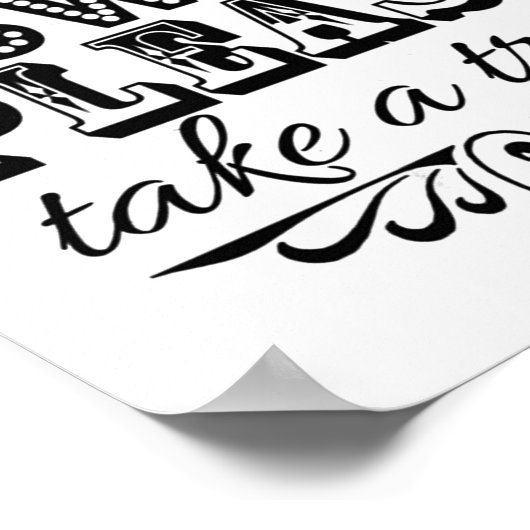 Liebe ist süß - Schwarz-Weiß-Hochzeitszeichen Poster (Ecke)