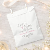 Liebe ist süß | Typografie Pink Heart Custom Geschenktütchen (Ausgeschnitten)