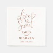 Liebe ist süß und elegant serviette (Vorderseite)