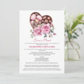 Liebe ist süß Valentine Thema Paare Dusche Einladung (Stehend Vorderseite)