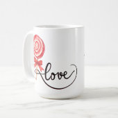 Liebe ist süß Valentine Xoxo Kaffeetasse (Vorderseite Links)