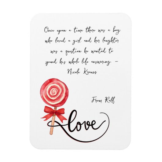 Liebe ist süß Valentine Xoxo Magnet (Vertikal)