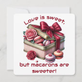 Liebe ist süß - Valentintagskarte Dankeskarte (Vorderseite)