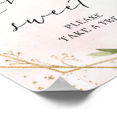 Liebe ist süß-Zeichen rot bordeauxrot goldgelb boh Poster (Ecke)