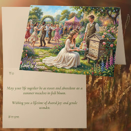 Liebe ist süße Biene Hochzeit britische Folklore N Karte