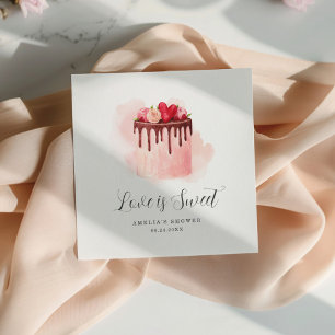 Liebe ist süße Brautdusche Einladung Serviette