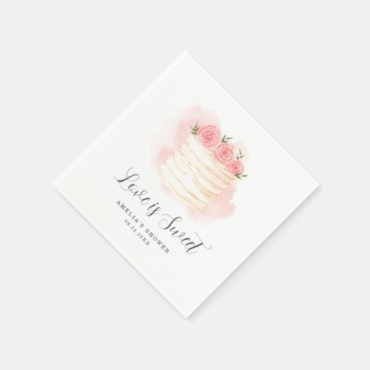 Liebe ist süße Brautdusche Einladung Serviette (Ecke)