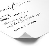 Liebe ist süße Candy Buffet Hochzeit Dessert Sign Poster (Ecke)