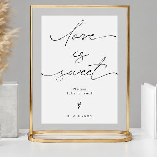 Liebe ist süße Candy Buffet Hochzeit Dessert Sign Poster