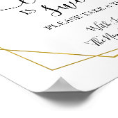 Liebe ist süße Dessert Tisch Grün Gold Hochzeit Poster (Ecke)