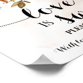 Liebe ist süße Dessert Tisch Herbstdusche Hochzeit Poster (Ecke)