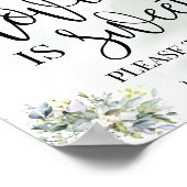 Liebe ist süße Dessert Tisch Hochzeit Eukalyptus Poster (Ecke)