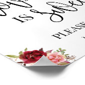 Liebe ist süße Dessert Tisch Hochzeitsmarke Marsal Poster (Ecke)