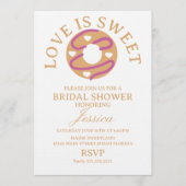 Liebe ist süße Donut mit Herzen Brautparty Einladung (Vorderseite)