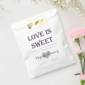Liebe ist süße, dunkle Lila Hochzeitstaschen Geschenktütchen (Versiegelt)