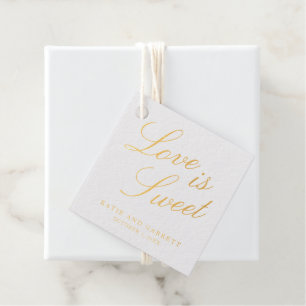 Liebe ist süße elegante Hochzeit Geschenkanhänger