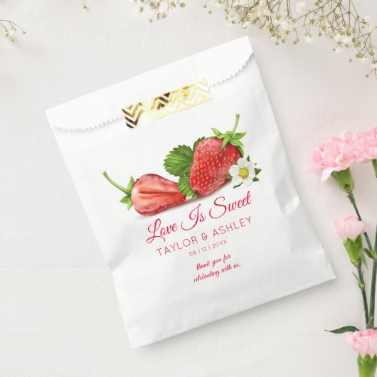 Liebe ist süße Erdbeerobst Geschenktütchen (Versiegelt)
