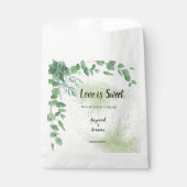 Liebe ist süße Eukalyptus Wedding Treat Favor Bag Geschenktütchen (Vorderseite)