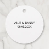 Liebe ist süße Geschenketiketten, graue Aquamarine Geschenkanhänger (Rückseite)