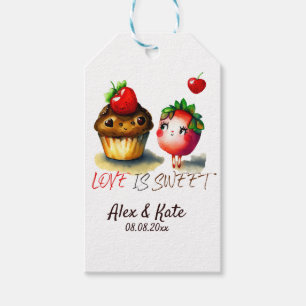 Liebe ist süße Geschenkmarke Geschenkanhänger