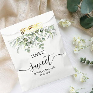 Liebe ist süße Grüne Eukalyptus Wedding Geschenktütchen