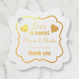 Liebe ist süße Herzen Hochzeitszitat Vielen Dank Geschenkanhänger