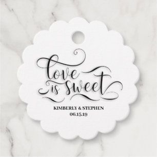 Liebe ist süße Hochzeit Geschenkanhänger