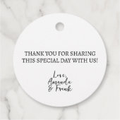 Liebe ist süße Hochzeit Geschenkanhänger (Rückseite)