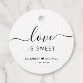 Liebe ist süße Hochzeit Geschenkanhänger (Rückseite)