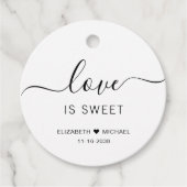 Liebe ist süße Hochzeit Geschenkanhänger (Vorderseite)