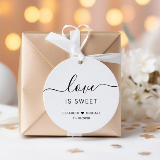 Liebe ist süße Hochzeit Geschenkanhänger