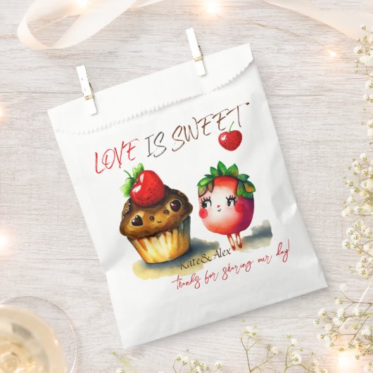 Liebe ist süße Hochzeit Geschenktütchen (Ausgeschnitten)