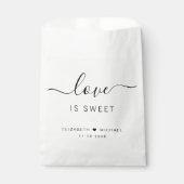 Liebe ist süße Hochzeit Geschenktütchen (Vorderseite)
