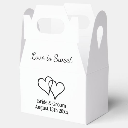 Liebe ist süße Hochzeitslogos Geschenkschachtel (Geöffnet)