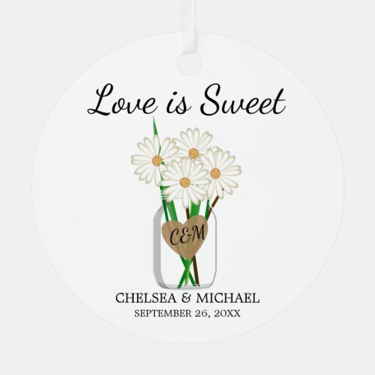 Liebe ist süße Keramik Ornament (Rückseite)