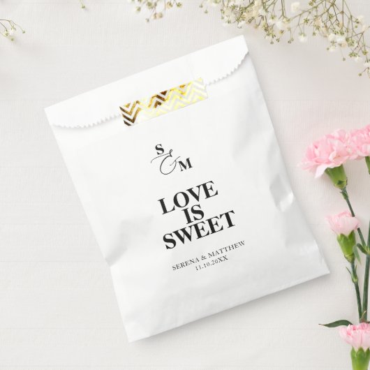 Liebe ist süße klassische Monogramm-Hochzeit Geschenktütchen (Versiegelt)
