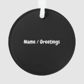 Liebe ist süße köstliche Momente gefüllt mit Choco Ornament (Rückseite)