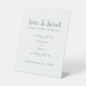 Liebe ist süße Leckerei Gastgeschenke Hochzeiten s Sockelschild (Vorderseite)