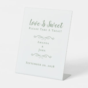 Liebe ist süße Leckerei Gastgeschenke Hochzeiten s Sockelschild