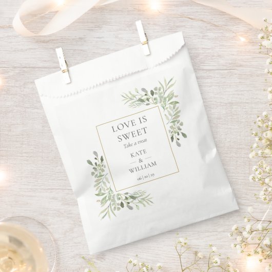 Liebe ist süße Leckerei Grüne Hochzeit Geschenktütchen (Ausgeschnitten)