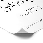 Liebe ist süße Minimalistische Kalligrafie Gunst D Poster (Ecke)