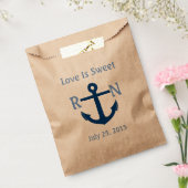 Liebe ist süße nautische Ankerhochzeit blaues Navy Geschenktütchen (Versiegelt)