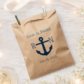 Liebe ist süße nautische Ankerhochzeit blaues Navy Geschenktütchen (Ausgeschnitten)