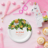 Liebe ist süße Orangenfrüchte Pappteller (Party)