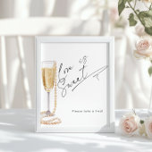 Liebe ist süße Perlen und Prosecco-Brautparty Poster