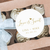 Liebe ist süße Personalisierte Gastgeschenk Hochze Runder Aufkleber