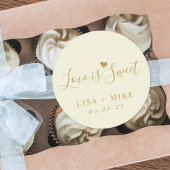 Liebe ist süße Personalisierte Gastgeschenk Hochze Runder Aufkleber