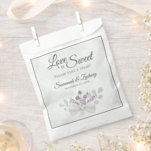 Liebe ist süße rustikale Eukalyptus & Lavender Wed Geschenktütchen