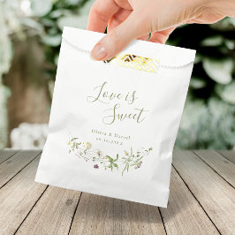 Liebe ist süße Salbei grüne Wildblume Rustic Boho Geschenktütchen