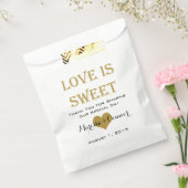 Liebe ist süße Schwarz- und Goldhacken Geschenktütchen (Versiegelt)